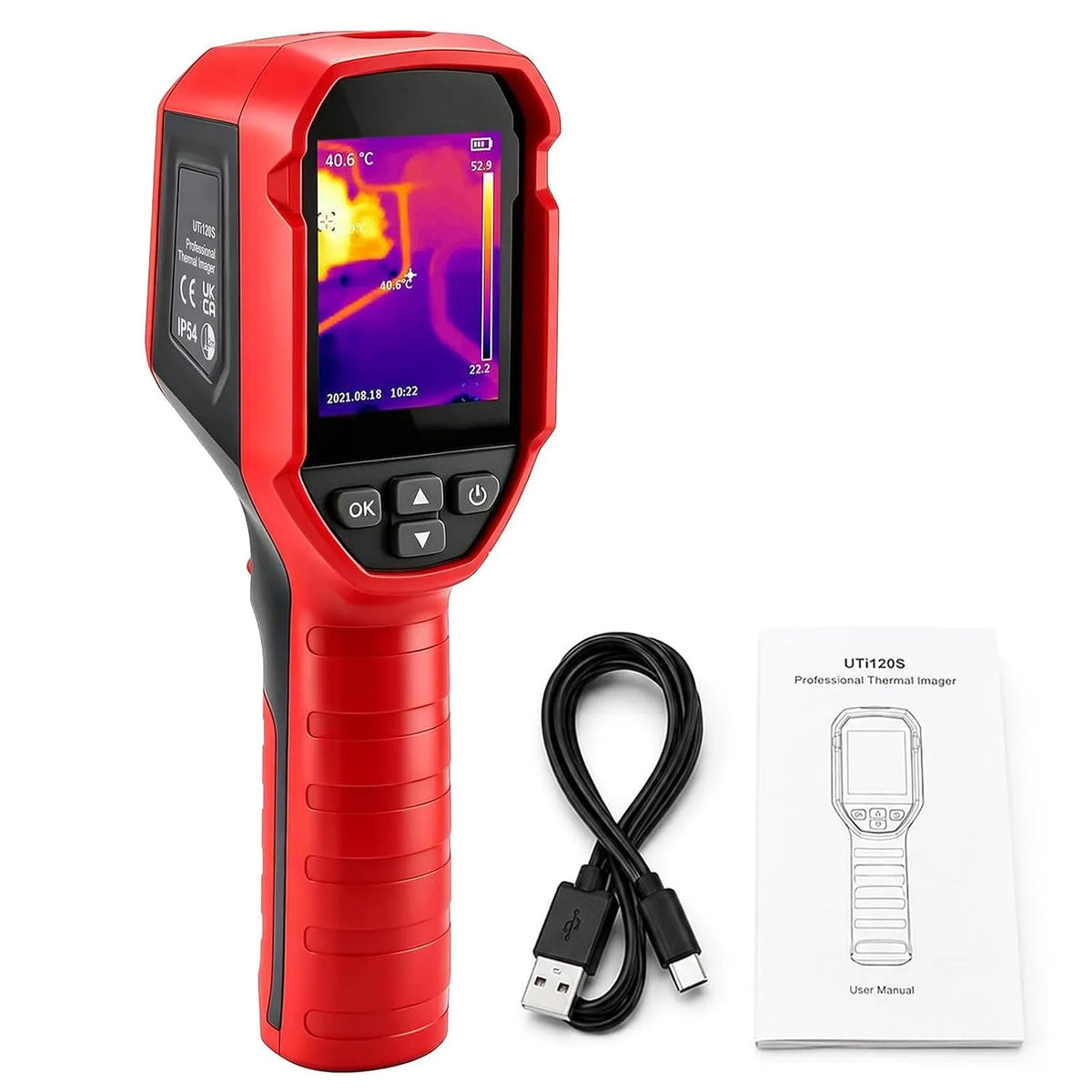 Wärmebildkamera, LCD, mit Kamera, beheizt, wiederaufladbar