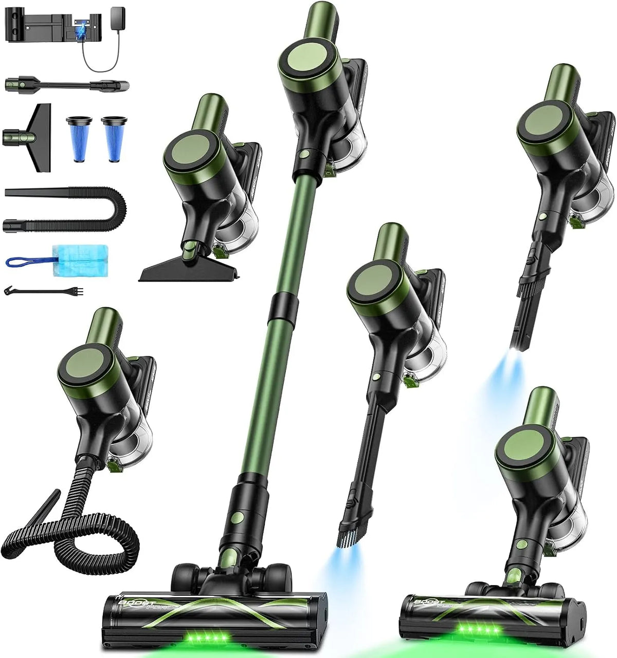Stabstaubsauger – Akku-Betrieb, Wandmontage, freistehend, LED-Anzeige, 500W, für Fahrzeugpflege