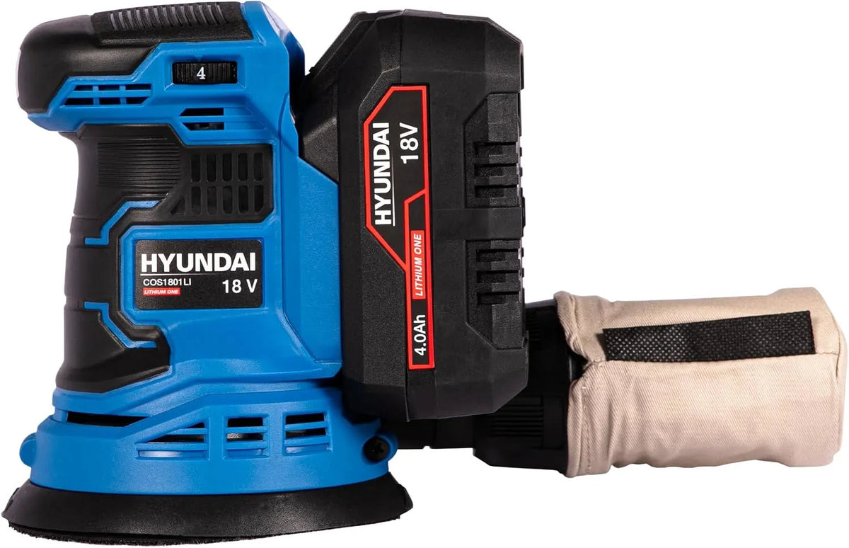 Exzenterschleifer: COS1801LI, Akku-Betrieb, 1er-Set, 4.0 Ah, HYUNDAI COS1801LI