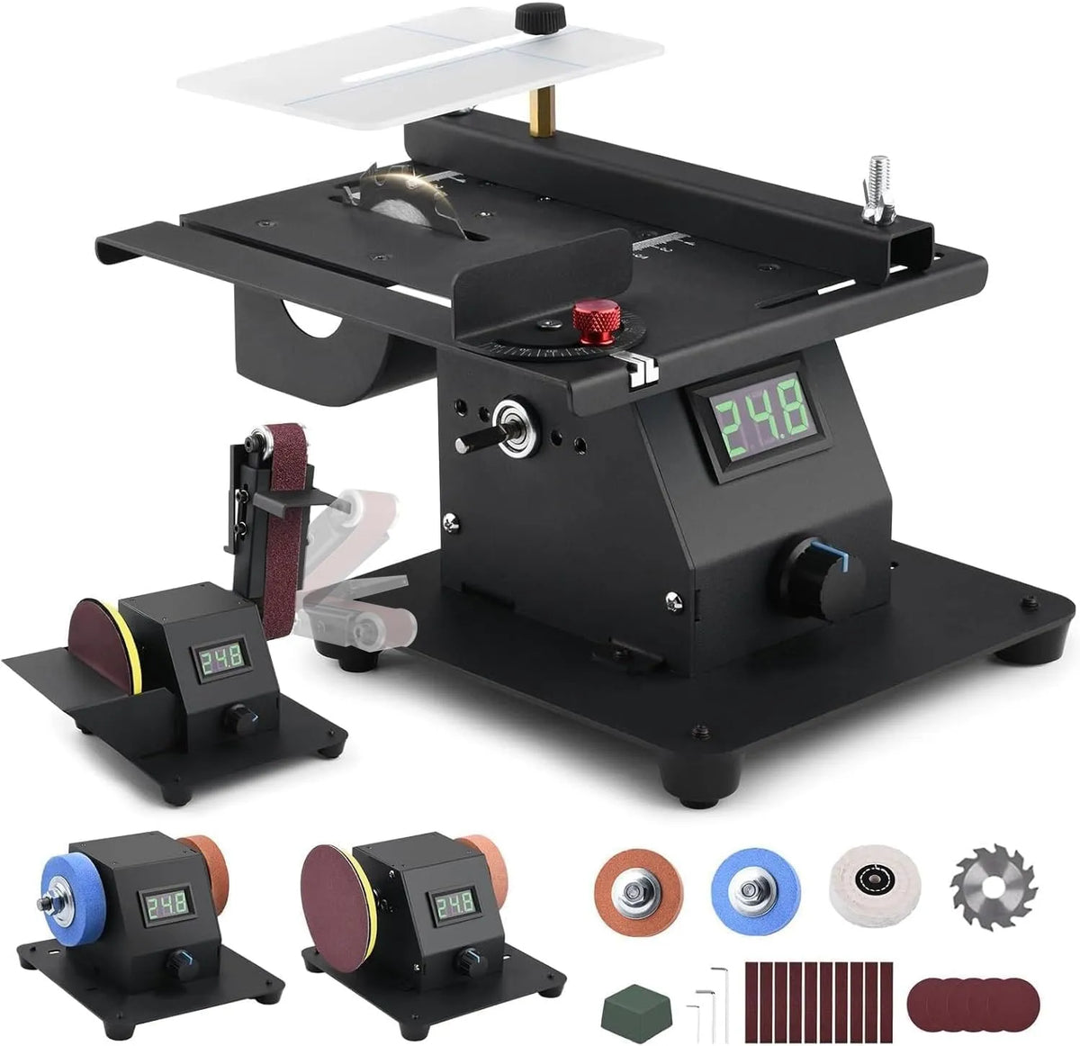 Kreissäge, IN-1, verstellbar, LED-Anzeige, 350W