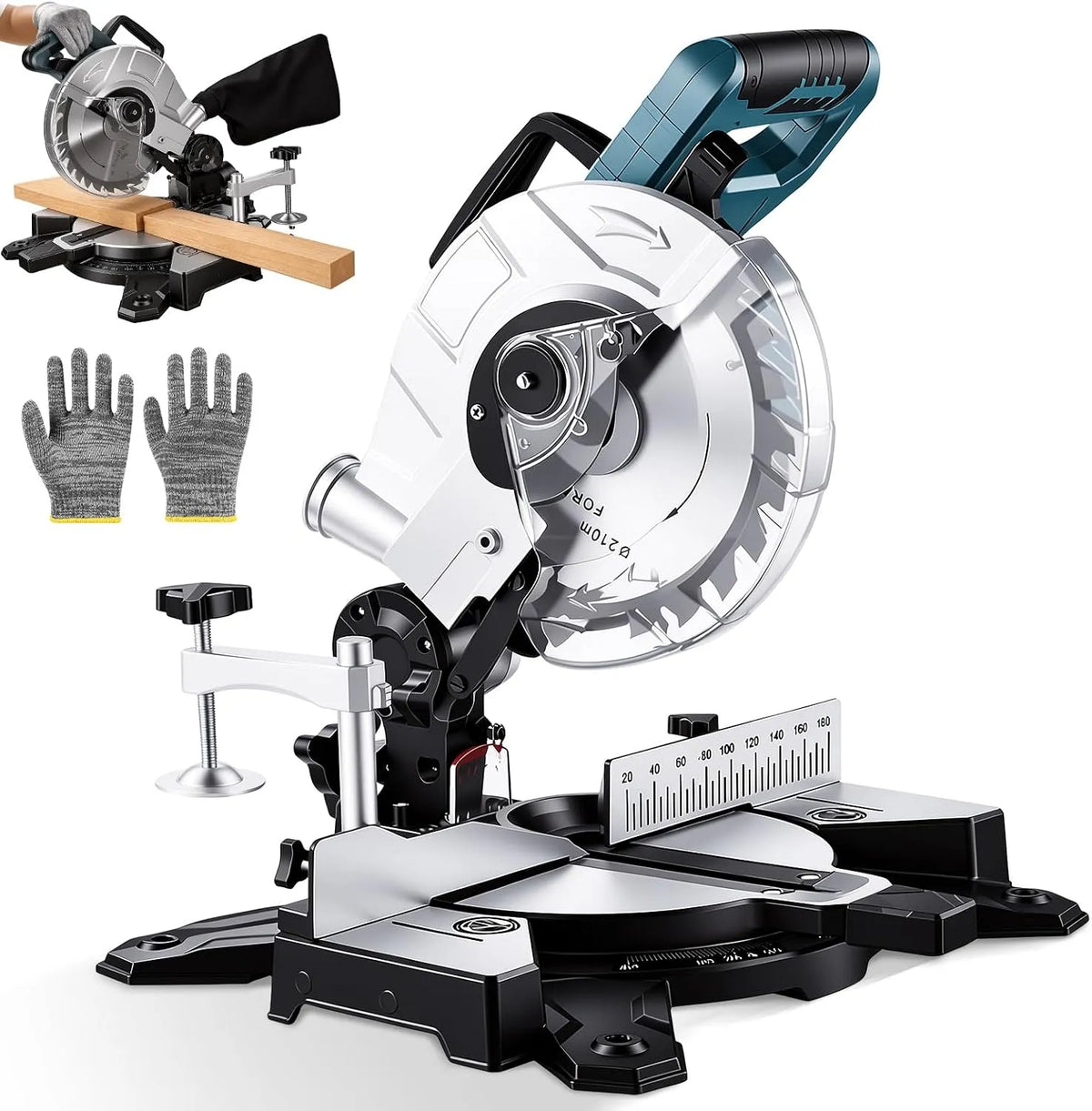 Makita 18V Kapp- und Gehrungssäge, Akku-Betrieb, aus Aluminium, für gewerblichen Einsatz, 210mm
