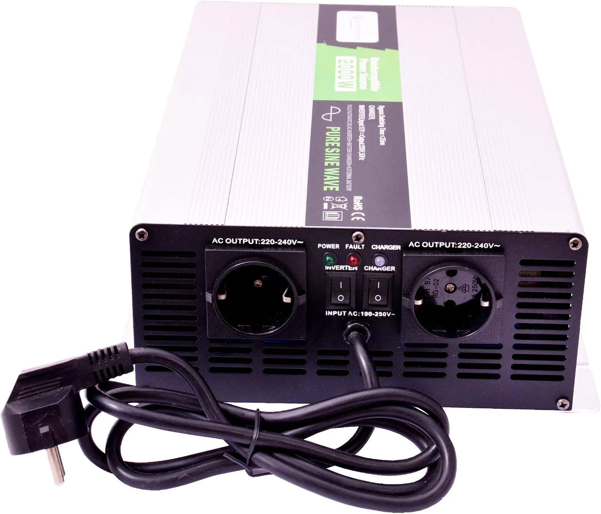 DC-AC-Wechselrichter und Spannungswandler, 12V, 230V, solarbetrieben
