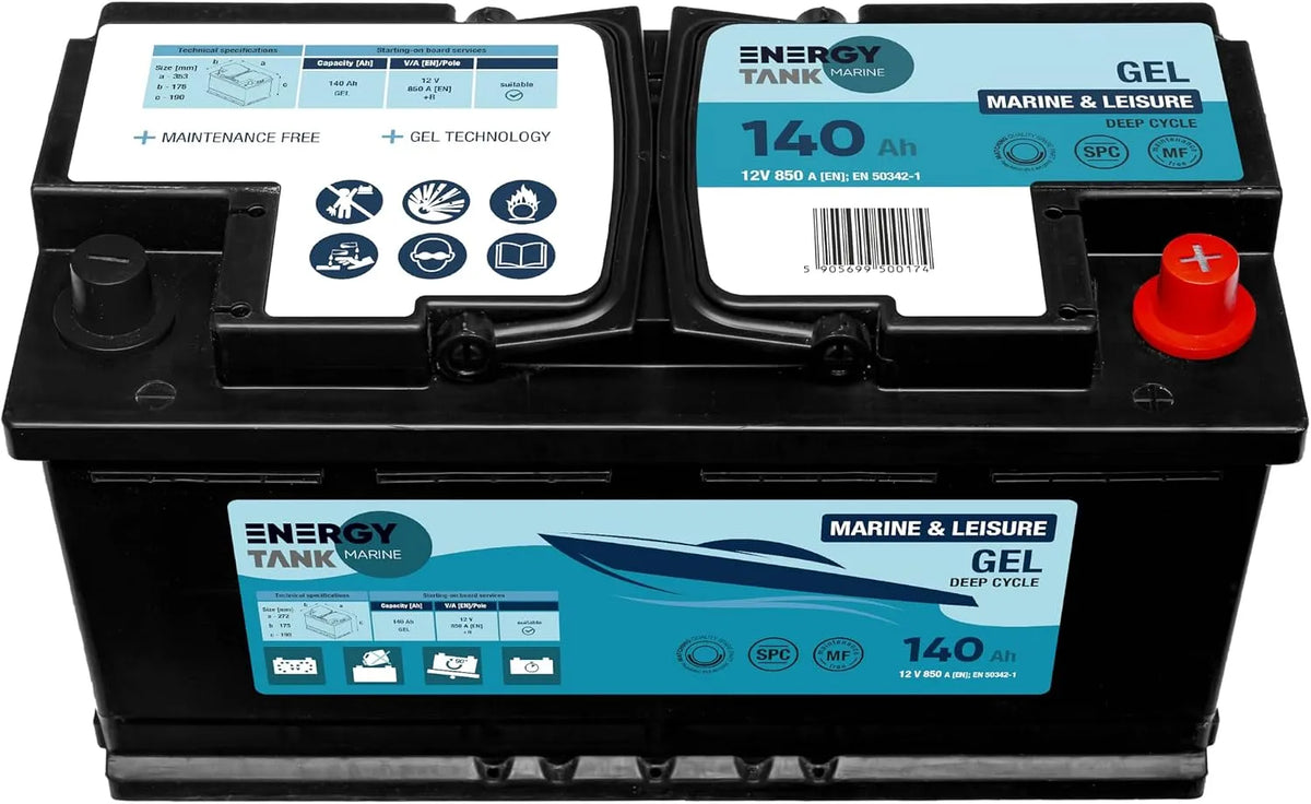 Versorgungsbatterie und Solar- und Freizeitakku, 140ah, 12v, für Boot und Bordstrom