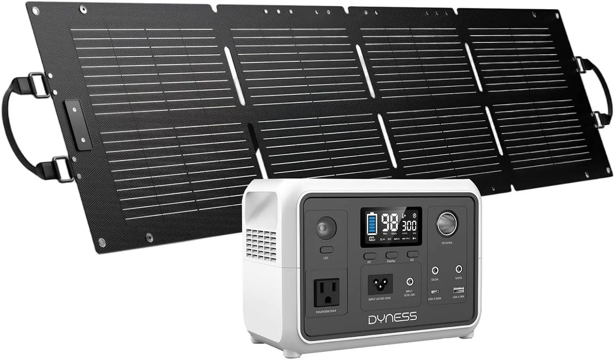 LiFePO4 Tragbare Powerstation und Solargenerator, 256Wh, solarbetrieben, 300W, 100W, für Camping und Wohnmobil