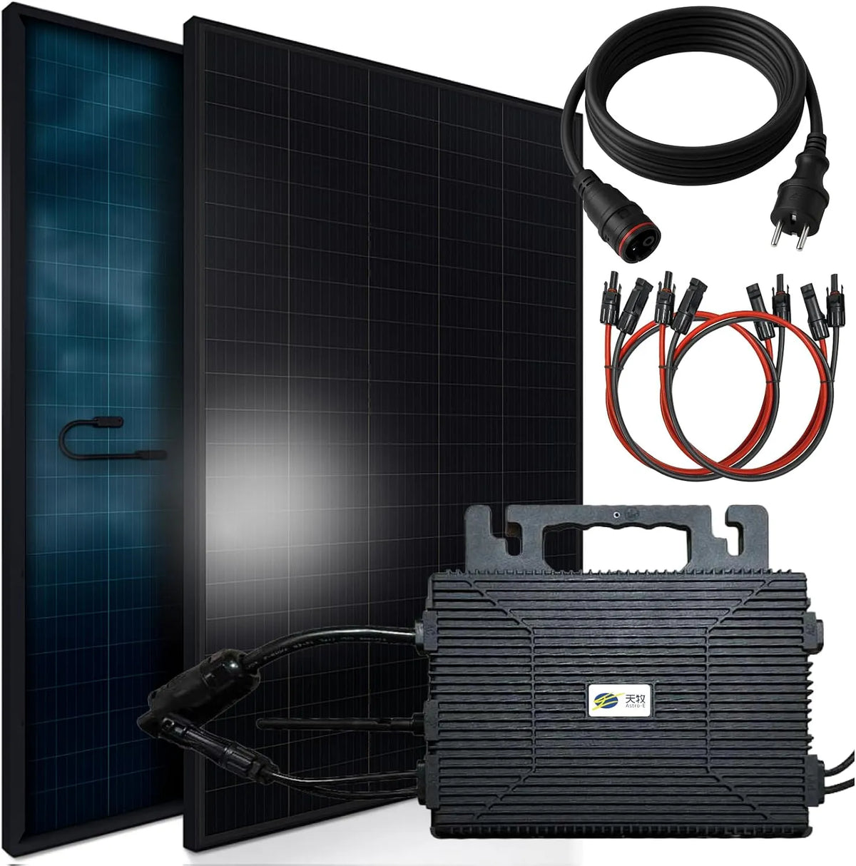 Balkonkraftwerk-Komplettset und Photovoltaiksystem, 920W, 800W, 460W, 5m, bifazial, mit Bluetooth