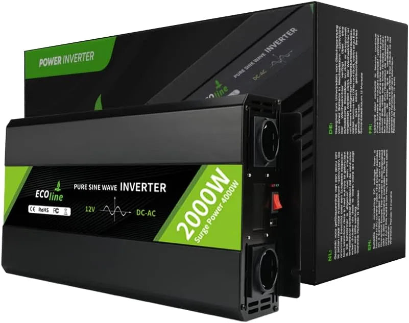 DC-AC-Wechselrichter und Spannungswandler, 2000W, 12V, 220V, 230V