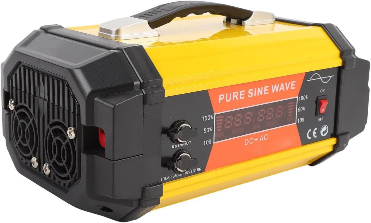 DC-AC-Wechselrichter und Spannungswandler, 1000W, mit USB-C, Schnellladefunktion, mit Digitalanzeige, 24W, 12V