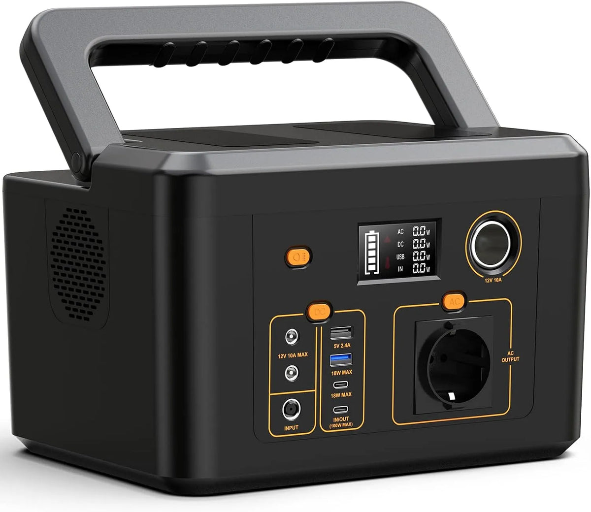 LiFePO4 Tragbare Powerstation und Solargenerator, solarbetrieben, 448Wh, 600W