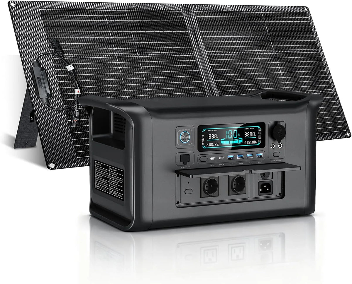 AP1000 Tragbare Powerstation und Solargenerator, 1024Wh, solarbetrieben, 100W, 1000W, für Camping und Wohnmobil