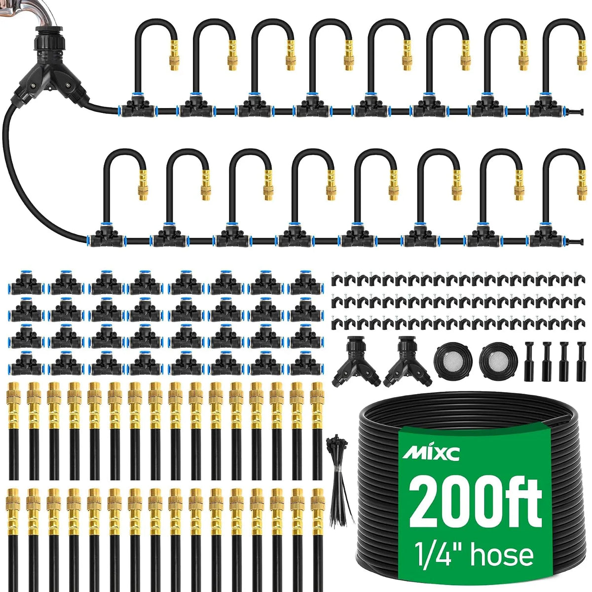 Automatisches Bewässerungssystem und Tropfbewässerungsset, 60 m, für Gartenbewässerung