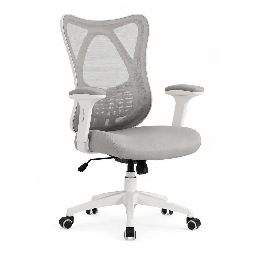 Ergonomischer Bürostuhl mit Netz-Rücken, höhenverstellbar, grau