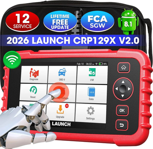LAUNCH CRP129X V2.0 obd2 Diagnosegerät mit Vier Systemdiagnosen Motor SRS at/MT und – für Fahrzeugpflege