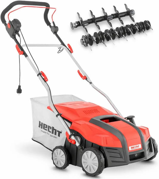 Vertikutierer zum Entfernen von Rasenfilz und Belüften des Bodens: 2 in 1, 55 L, 2000 W, grün