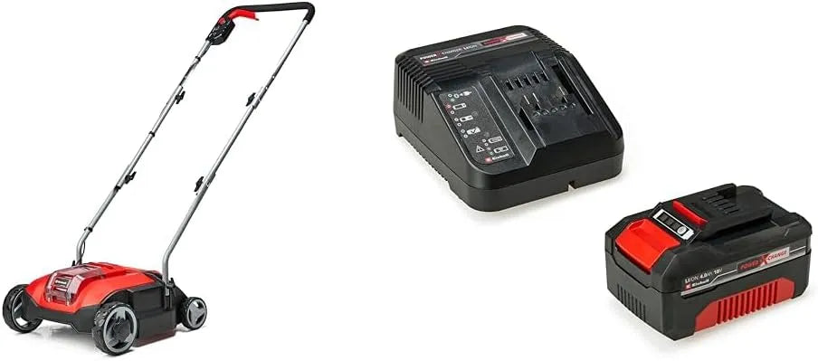 Einhell Akku-Vertikutierer SC 18 Vertikutierer: GC-SC, Akku-Betrieb, bürstenloser Motor, 28 cm, 4,0 Ah, grün