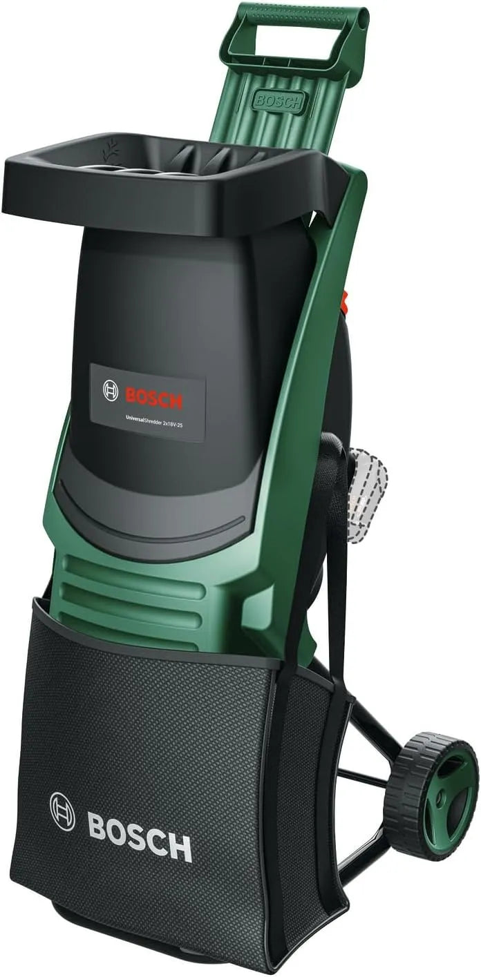 Bosch Akku-Häcksler UniversalShredder 2x18V-25, ohne Akku/Ladegerät – Akku-Betrieb