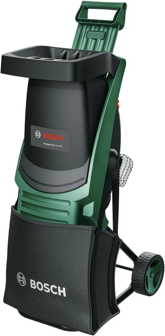 Bosch Akku-Häcksler UniversalShredder 2x18V-25, ohne Akku/Ladegerät – Akku-Betrieb
