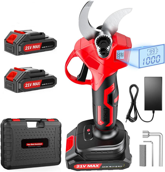 Astschere – LCD, Akku-Betrieb, bürstenloser Motor, mit Display, 35mm, 21V, 2000mAh, XIAZIR SK5