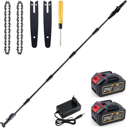 Hochentaster und Teleskop-Astsäge – Akku-Betrieb, 15cm, 65m, 21V
