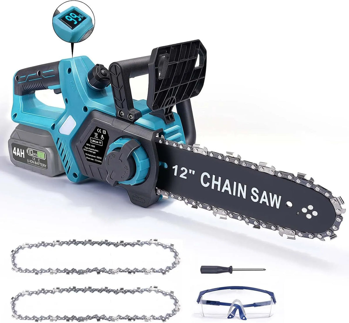 Makita 18V Kettensäge zum Ablängen von Holz und Schneiden stärkerer Äste: Akku-Betrieb, 12 Zoll