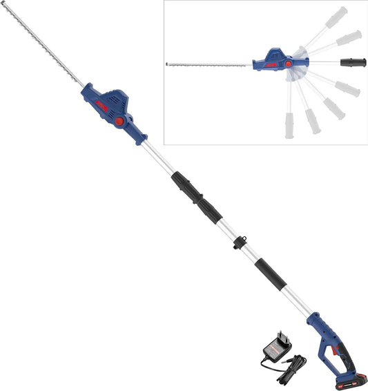Güde HST 18 Heckenschere: Akku-Betrieb, Teleskopstiel, 43 cm, 15 mm, 65 m, 18 V