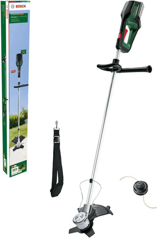 Bosch Akku-Rasentrimmer für saubere Kanten und schwer erreichbare Gartenbereiche AdvancedBrushCut 36V-23-750: Akku-Betrieb