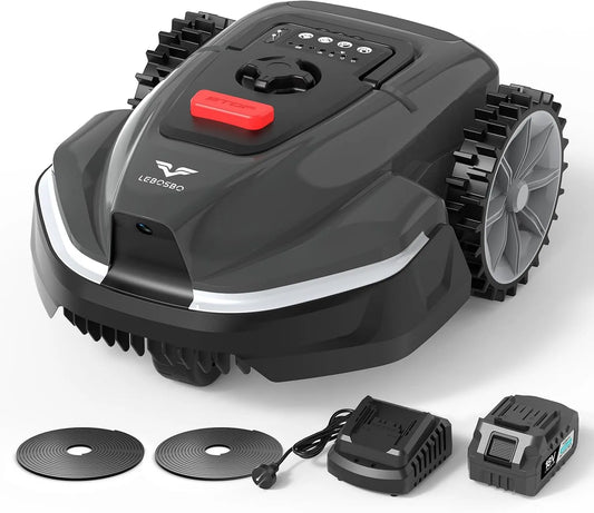 V3 Mähroboter ohne Begrenzungskabel, bürstenloser Motor, App-Steuerung, 50 dB