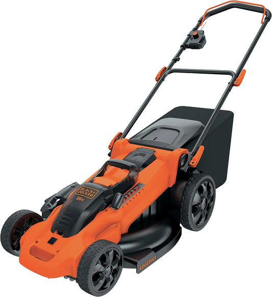 BLACK+DECKER CLMA4820L2-QW Rasenmäher, Akku-Betrieb, 48 cm, 36V, 50l, für Fahrzeugpflege, schwarz