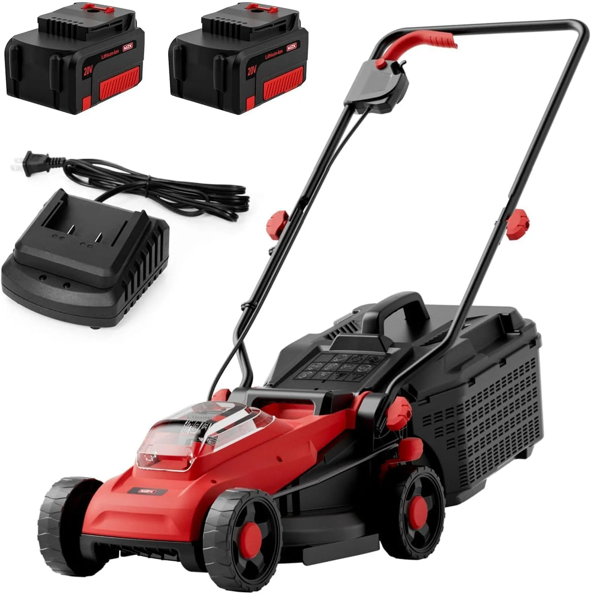 Rasenmäher: Akku-Betrieb, bürstenloser Motor, 34 cm, 20V, 4Ah, für die Gartenpflege