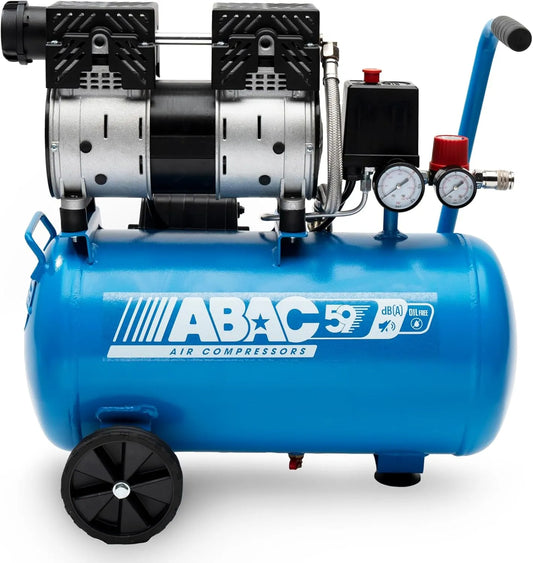 Luftkompressor: EASE-AIR, leiser Betrieb, 8 Bar, 59 dB, 1 PS, ABAC AIR 24