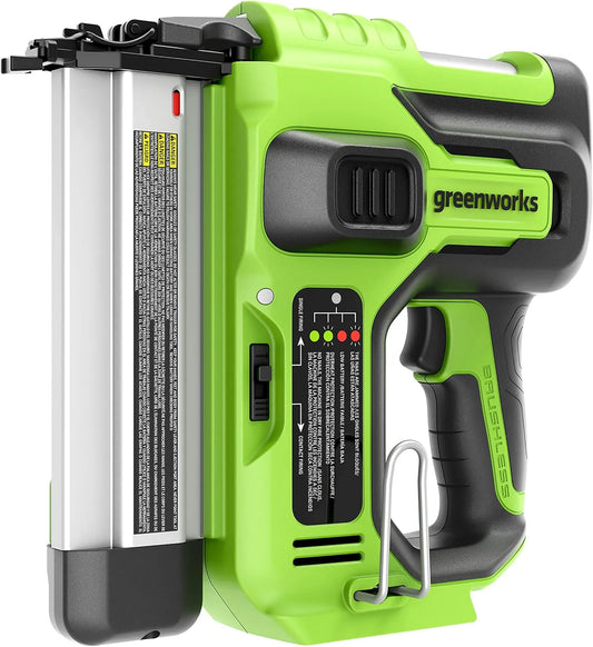Greenworks GD24BN Akku-Nagler und Elektrotacker: Akku-Betrieb, 110 Stück, 50 mm, 24V