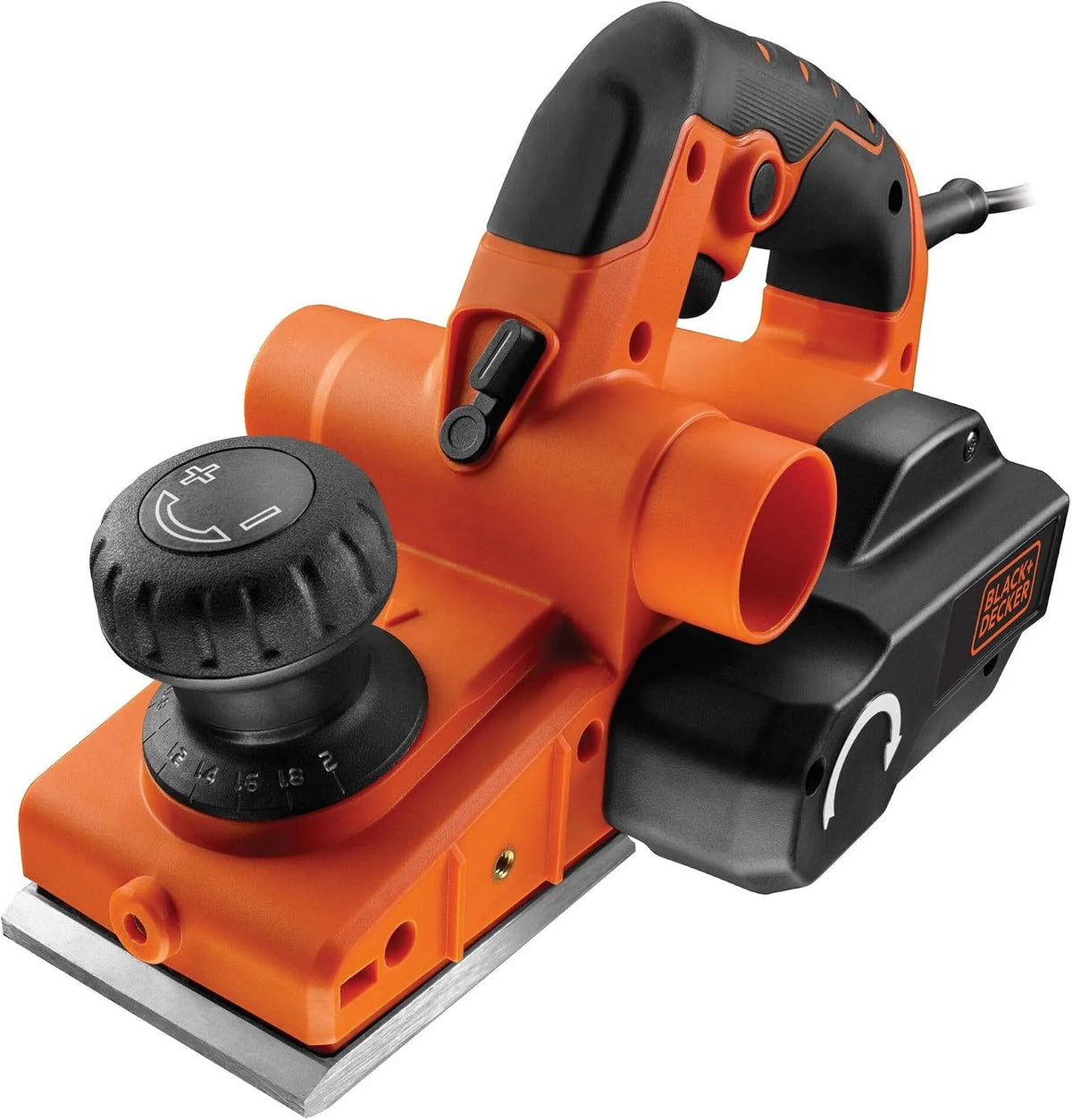 BLACK+DECKER KW750K Hobel mit Zubehör, mit Cordbezug, für Metallbearbeitung, schwarz