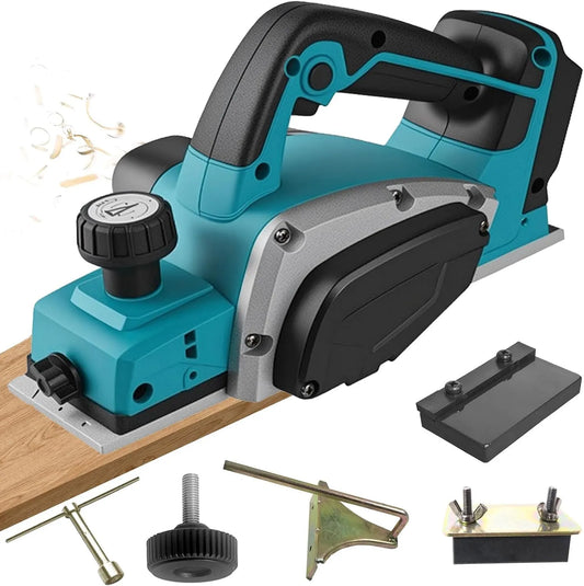 Makita 18V Akku-Hobel Kompatibel mit 18V Akku, Akku-Betrieb, 2 mm, 82 mm, für Holzbearbeitung