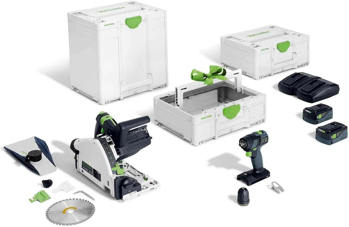 Festool Akku-Set TSC 55 Akku-Set TSC 55 K Tauchsäge & TXS 18 Bohrschrauber zum Bohren und zügigen Befestigen bei Montagearbeiten 18 – Akku-Betrieb