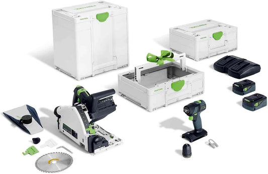 Festool Akku-Set TSC 55 Akku-Set TSC 55 K Tauchsäge & TXS 18 Bohrschrauber zum Bohren und zügigen Befestigen bei Montagearbeiten 18 – Akku-Betrieb