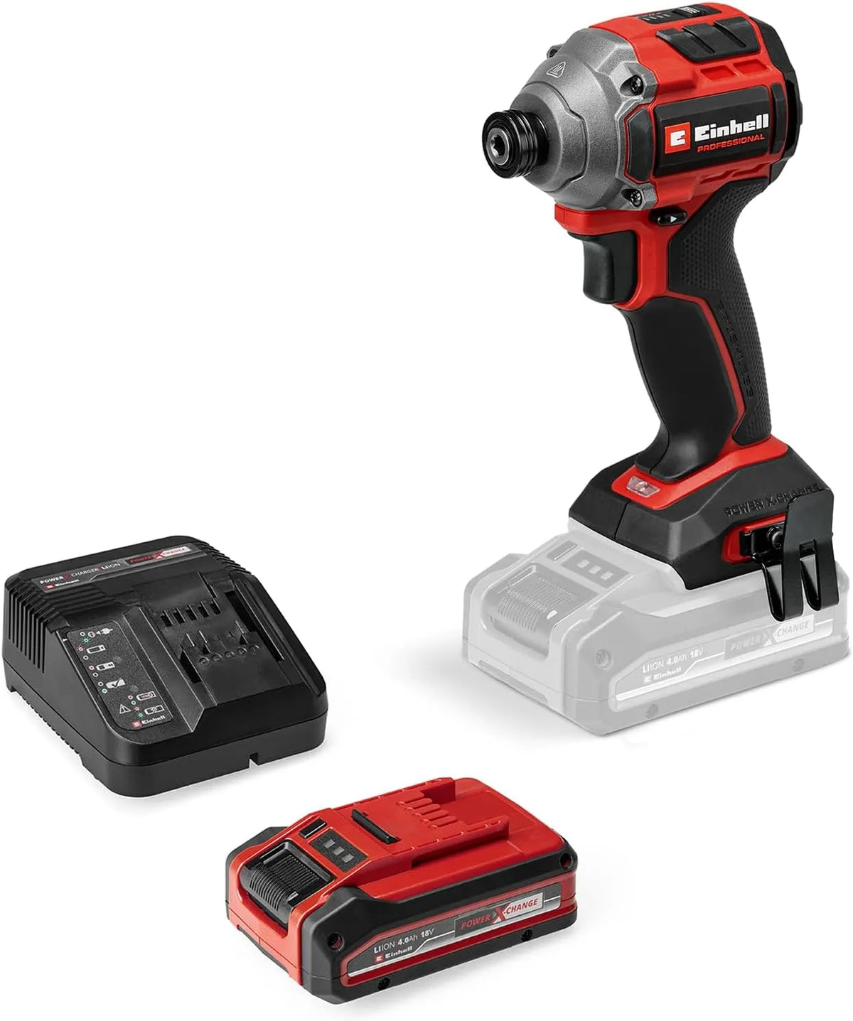 Einhell CI 18 Schlagschrauber und Impulsschrauber: TP-CI, Akku-Betrieb, LED-Anzeige, für gewerblichen Einsatz, 18 V, 250 Nm, 4,0 Ah