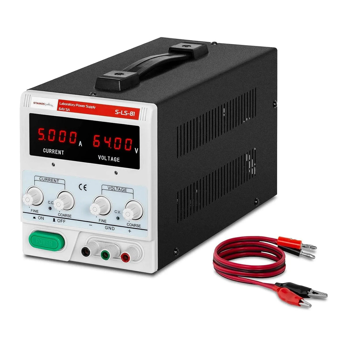 Stamos Soldering S-LS-81 Regelbares DC-Labornetzgerät und Tischnetzteil, 320 W, 0-64 V, für Elektroniktest und Reparatur, 0-5 A
