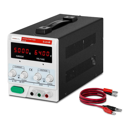 Stamos Soldering S-LS-81 Regelbares DC-Labornetzgerät und Tischnetzteil, 320 W, 0-64 V, für Elektroniktest und Reparatur, 0-5 A