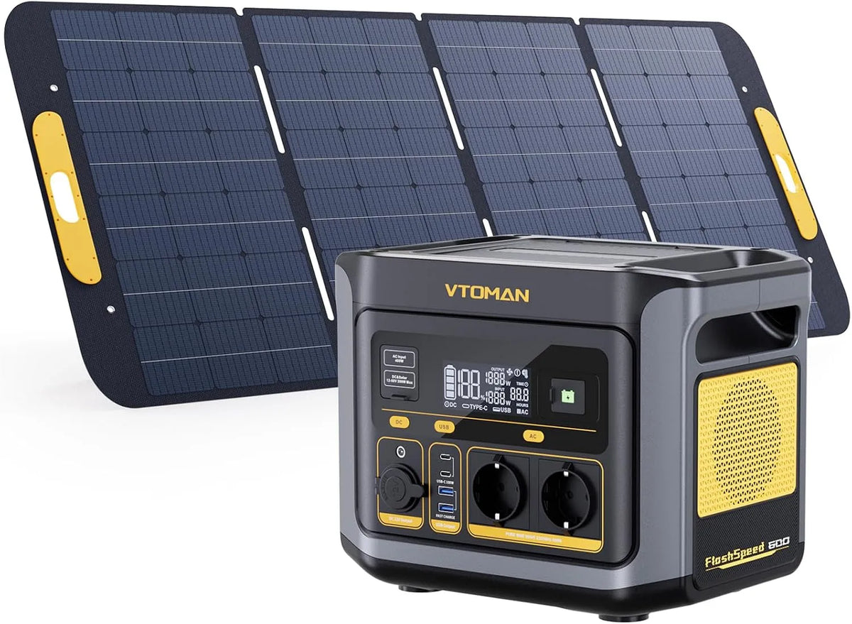 Tragbare Powerstation und Solargenerator, 400W, solarbetrieben