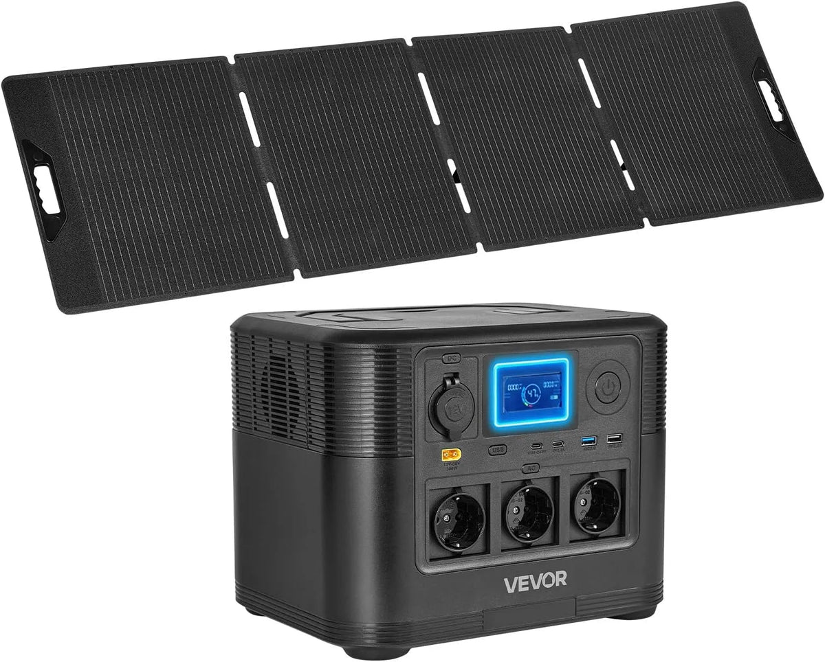 Tragbare Powerstation und Solargenerator, solarbetrieben, für Camping und Wohnmobil