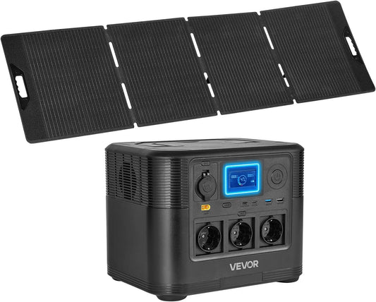 Tragbare Powerstation und Solargenerator, solarbetrieben, für Camping und Wohnmobil