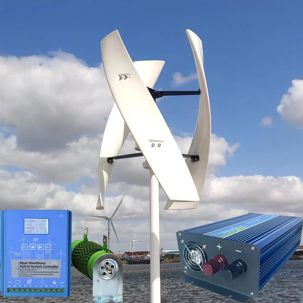 Windkraftanlage und Windgenerator, 800W, mit MPPT-Regler, 12V, 24V, 48V, für netzunabhängige Solaranlagen