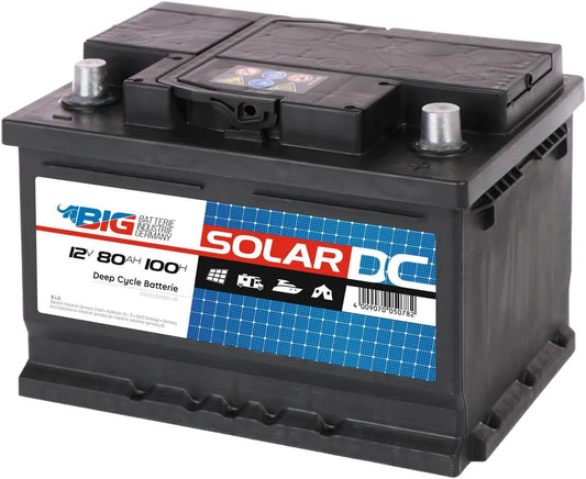 C100 Versorgungsbatterie und Solar- und Freizeitakku, solarbetrieben, 80Ah, 12V, 12 V, für Gartenbewässerung