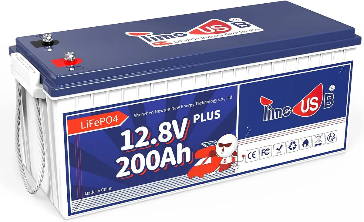 LiFePO4 LiFePO4-Batterie und Solar-Speicherbatterie, 200Ah, solarbetrieben, für Zyklenbetrieb, 12V