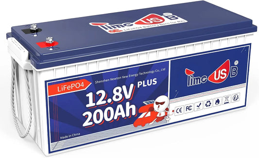 LiFePO4 LiFePO4-Batterie und Solar-Speicherbatterie, 200Ah, solarbetrieben, für Zyklenbetrieb, 12V