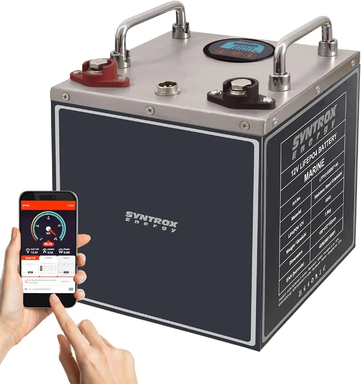 Lithium LiFePO4 LiFePO4-Batterie und Solar-Speicherbatterie, 40Ah, 12V, für Camping und Wohnmobil