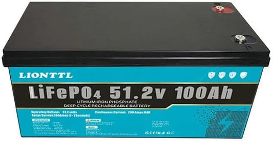 Batterien LiFePO4 LiFePO4-Batterie und Solar-Speicherbatterie, 100 Ah, mit BMS, für Zyklenbetrieb, 48V, 51.2V