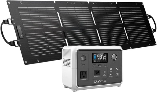 LiFePO4 Tragbare Powerstation und Solargenerator, 256Wh, solarbetrieben, 300W, 100W, für Camping und Wohnmobil