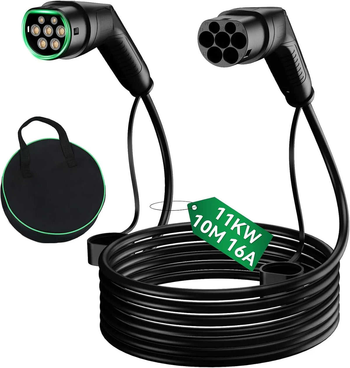 Typ-2-Ladekabel für Elektroautos und Mode-3-EV-Kabel, 11KW, dreiphasig, Typ 2, 16A, 10M