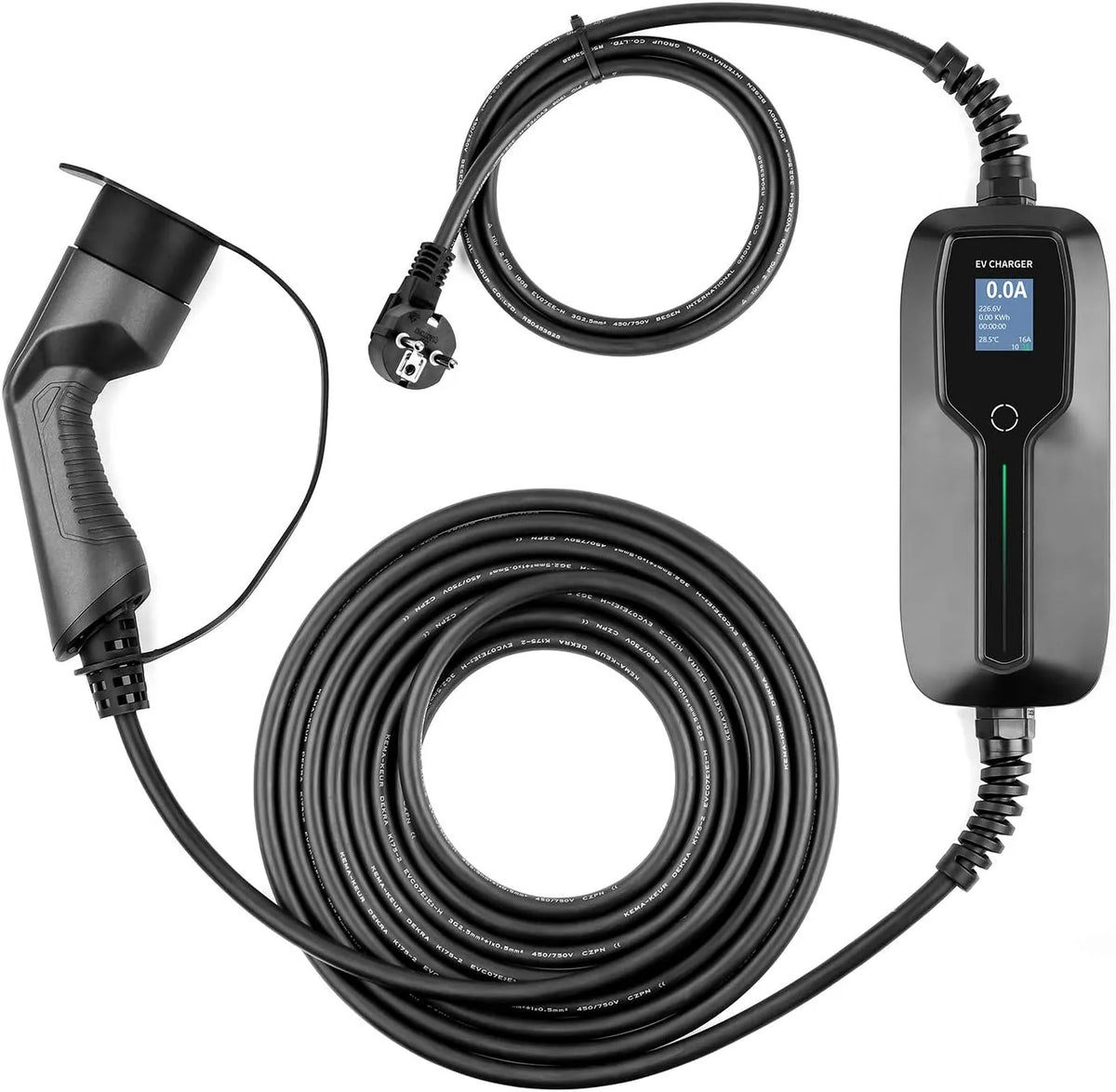 Model Y/3 Wallbox-Ladestation für Elektroautos und Mobiles EV-Ladegerät, 3.6KW, 16A, Typ 2