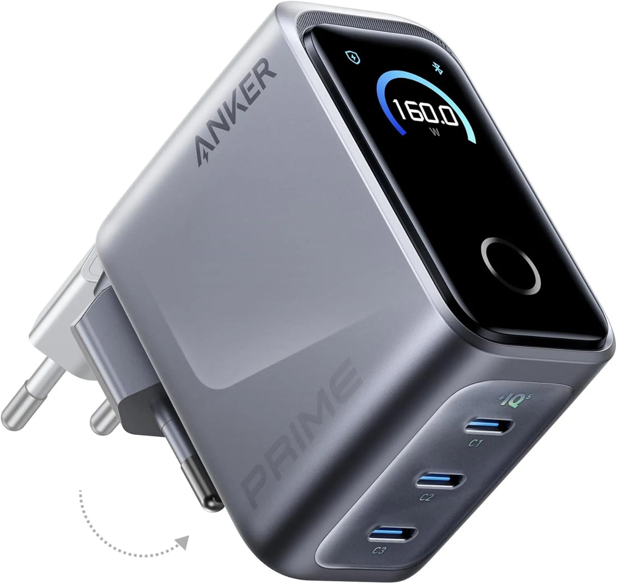 Anker USB-C-Schnellladegerät und Mehrport-Netzadapter, mit USB-C, 160W
